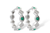 M241-55794: EARRINGS .13 EMERALD .18 TGW