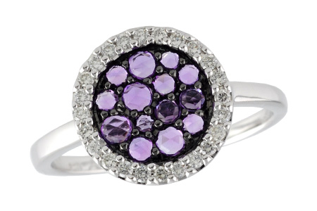 M242-49421: LDS RG .31 ROSE CUT AMY .48 TGW