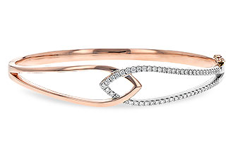 M244-34894: BANGLE BRACELET .50 TW (ROSE & WG)