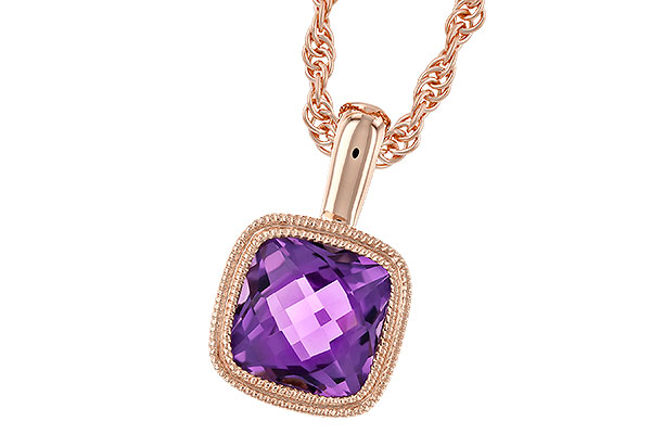 M328-88458: NECKLACE .82 AMETHYST