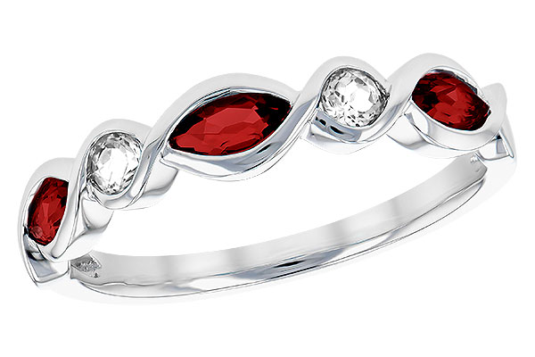 M329-73949: LDS RG .52 TW GARNET .64 TGW