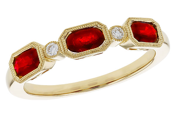 M329-74858: LDS WED RG .72 RUBY .77 TGW (4x3MM RUBY)