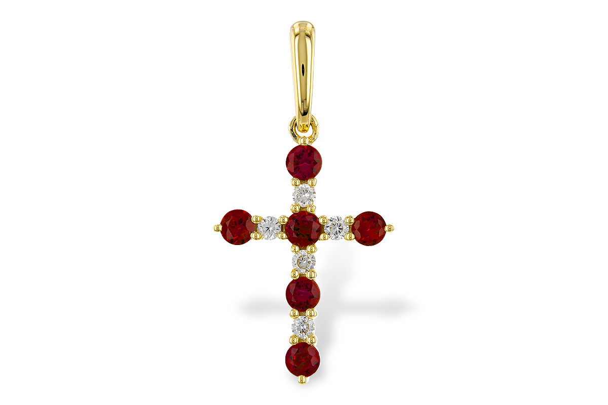 M329-74876: PENDANT .34 TW RUBY .42 TGW