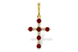 M329-74876: PENDANT .34 TW RUBY .42 TGW
