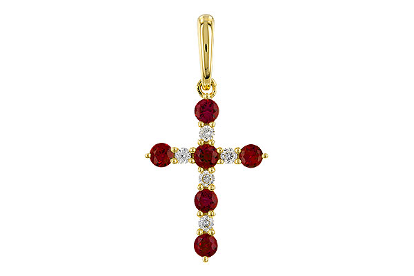 M329-74876: PENDANT .34 TW RUBY .42 TGW