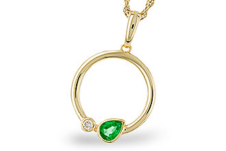 M329-74885: NECKLACE .20 EMERALD .22 TGW