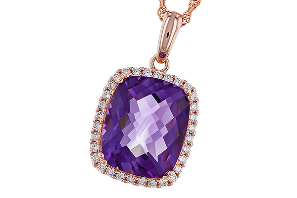 M329-75776: NECKLACE 4.57 AMETHYST 4.81 TGW (12x10MM CU)