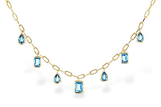M329-75803: NECKLACE 4.10 TW BLUE TOPAZ (17")