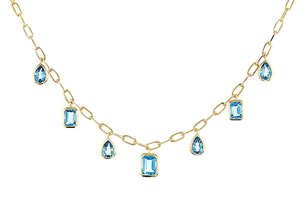 M329-75803: NECKLACE 4.10 TW BLUE TOPAZ (17")