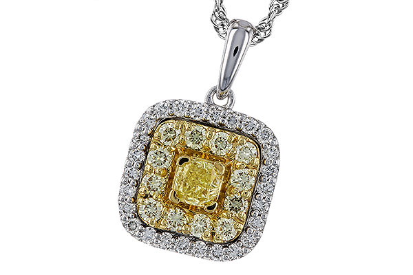 M329-76685: NECK .23 FANCY YELLOW DIAMONDS .65 TW