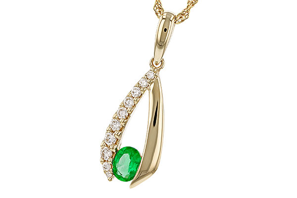 M329-78458: NECKLACE .28 EMERALD .45 TGW (5x4 EMER)