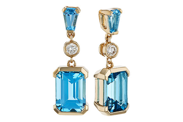 M329-80330: EARRINGS 2.37 TW BLUE TOPAZ 2.44 TGW