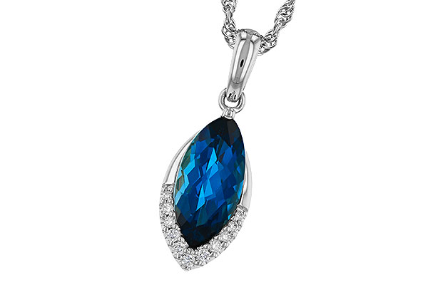 M329-80358: NECK 2.14 LONDON BLUE TOPAZ 2.20 TGW (12x6MM MQ)