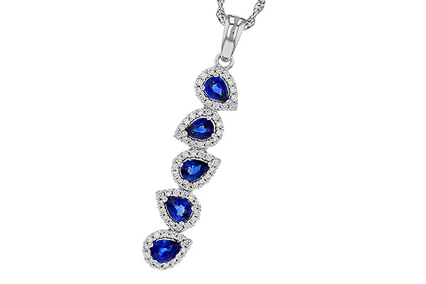 M329-81267: NECKLACE .95 TW SAPPHIRE 1.19 TGW