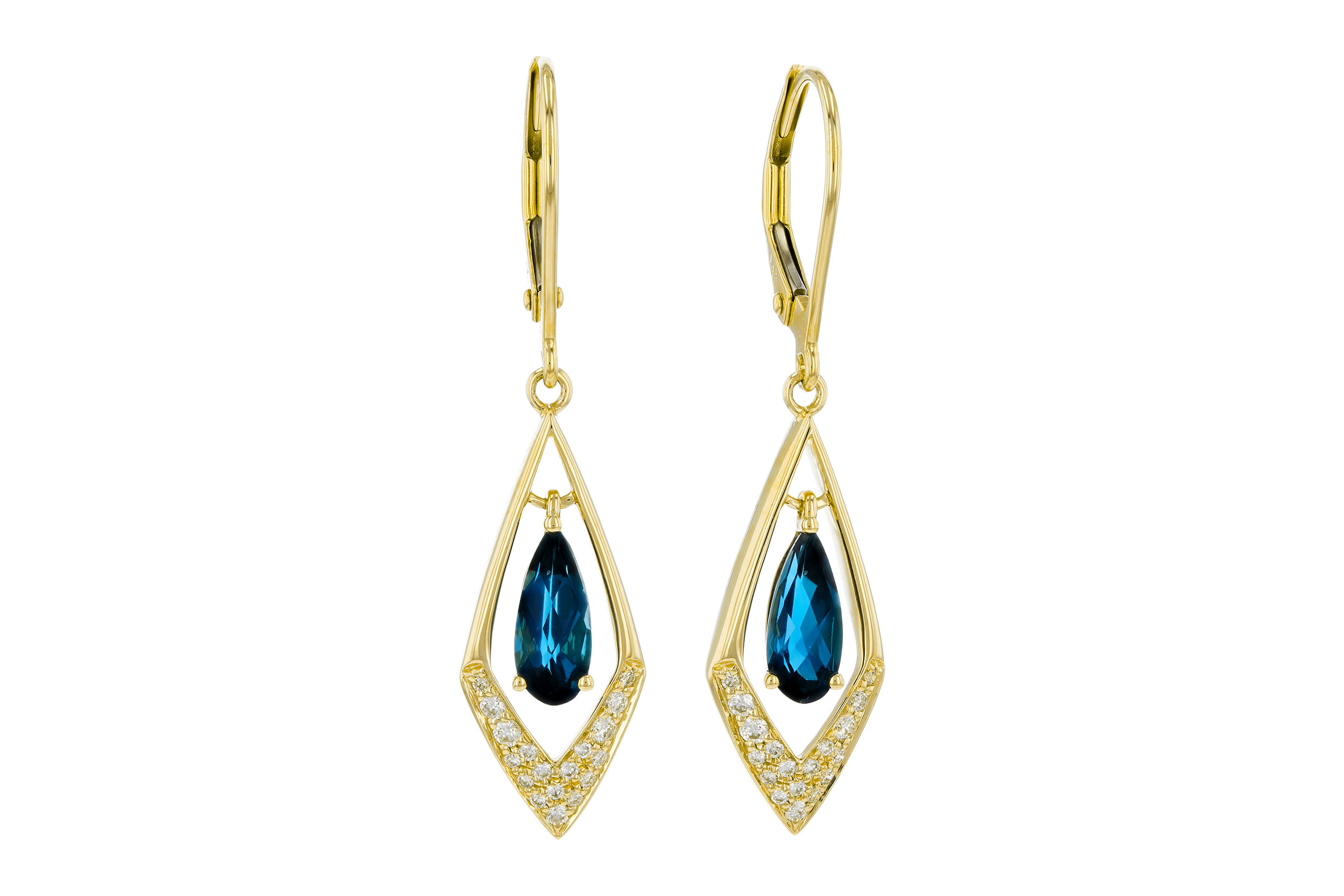 M330-65749: EARR 1.07 TW LONDON BLUE TOPAZ 1.22 TGW