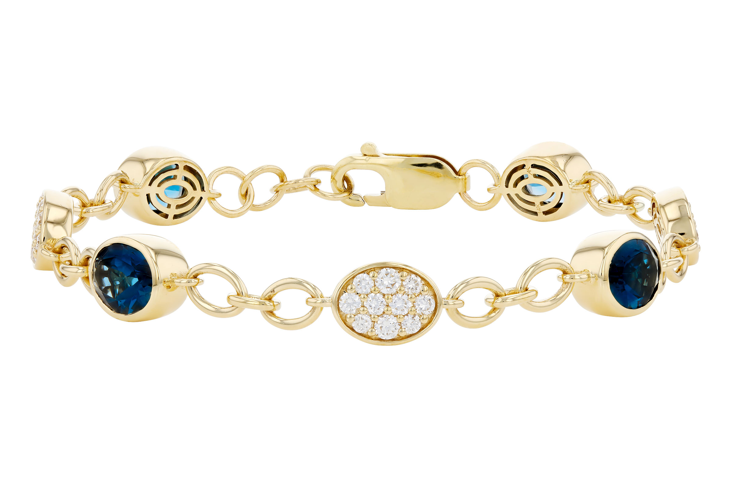 M330-66694: BRACELET 5.24 TW LONDON BLUE TOPAZ 6.00 TGW (7")